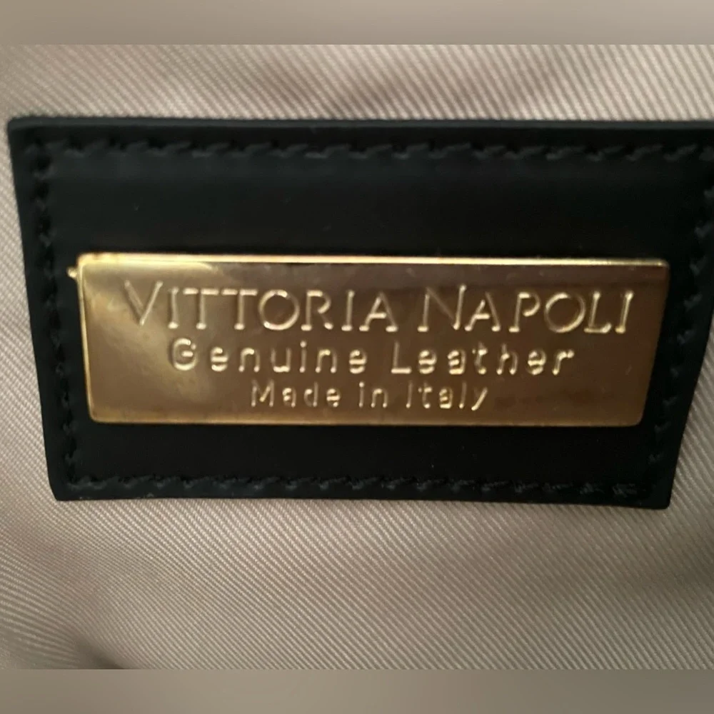 VITTORIA NAPOLI Women's Made In Italy Blush Pink Leather Satchel Handbag New - Picture 8 of 8